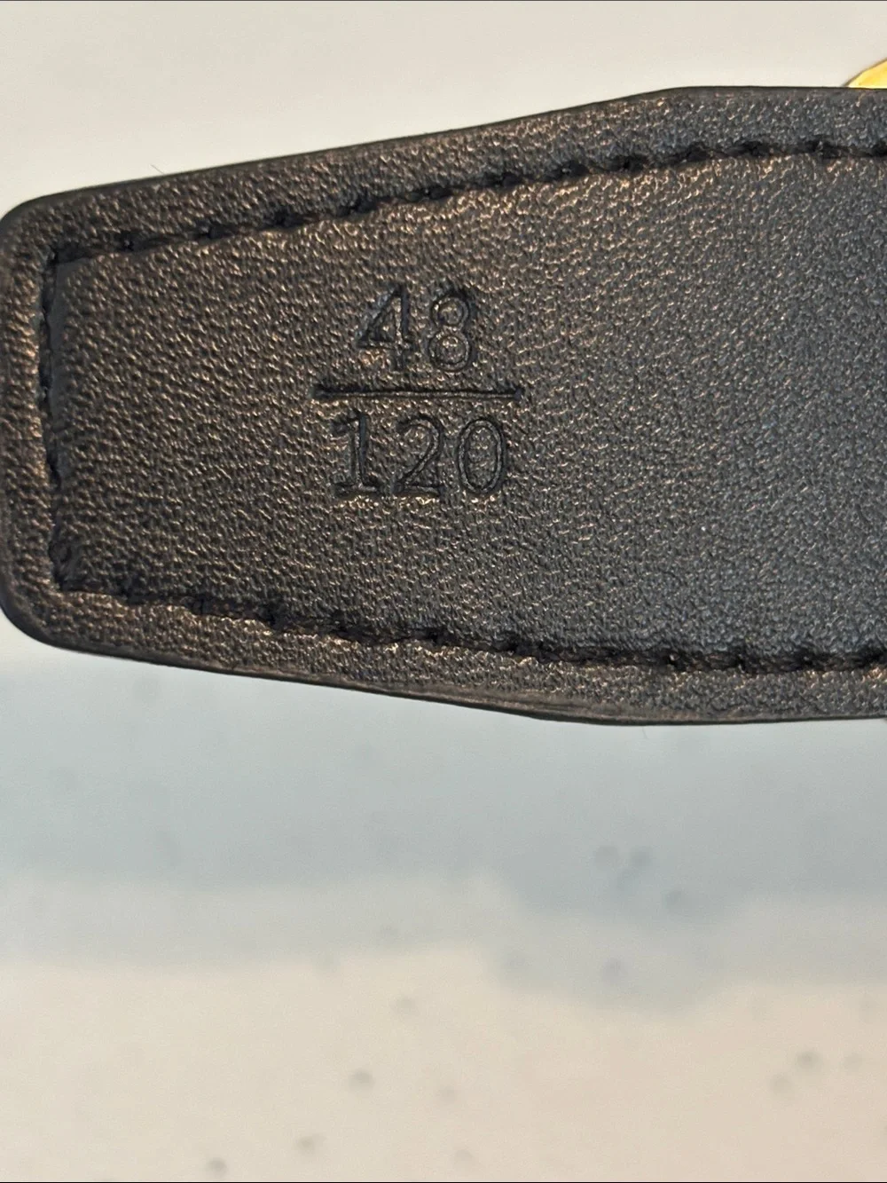 Salvatore Ferragamo Black Leather Belt with Gold Gancini Buckle